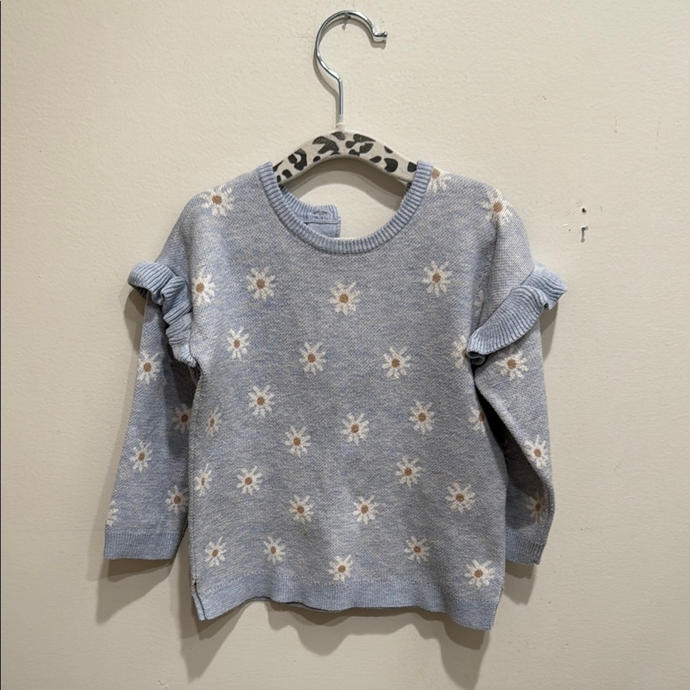 Blue Floral Kids Sweater